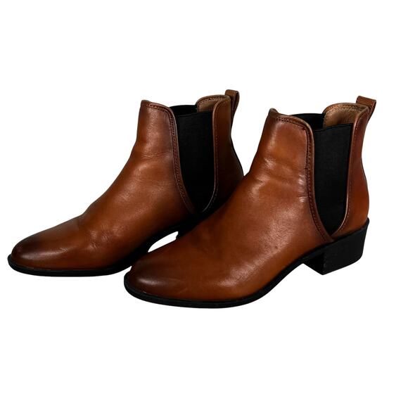 Steve Madden Dares Chelsea Boot Booties Cognac Brown 9.5 - Picture 4 of 9